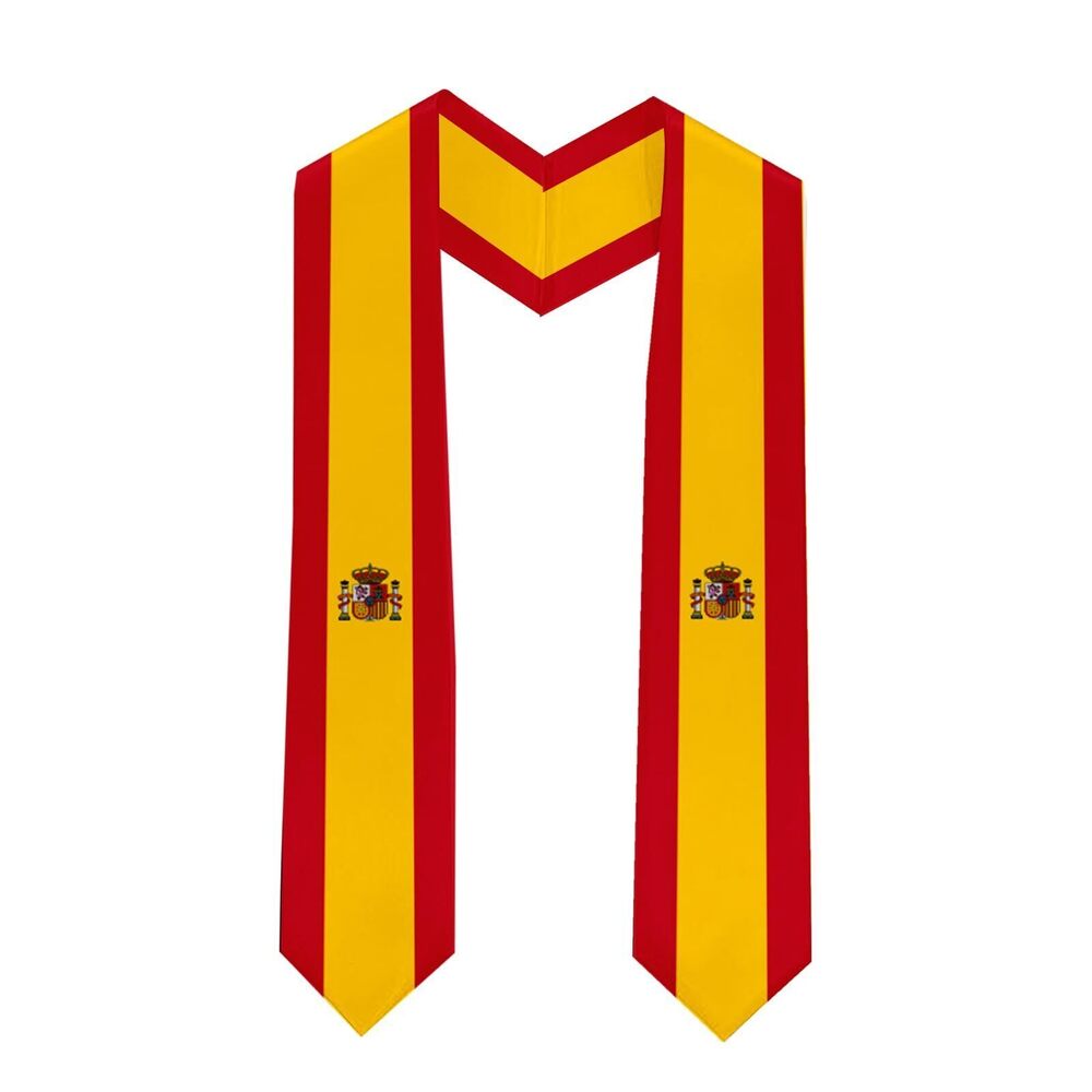 8589 Class of 2025 Spain Flag Graduation Stole Celebrate Your Academic